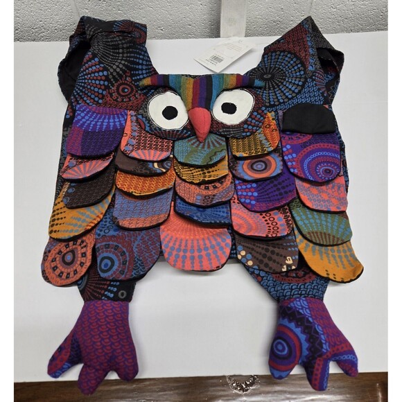 The Collection Royal Boho Hippie Crossbody Shoulder Bag Purse Patchwork Owl BNWT - Picture 1 of 8
